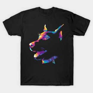 black pop art dog T-Shirt